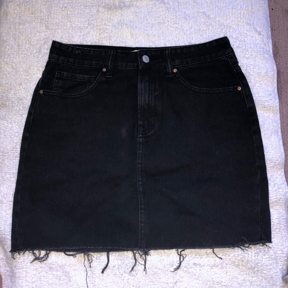 Black Denim Skirt